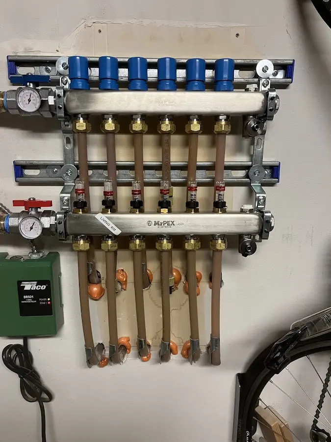 Plumber performing Gas Line Installation at a residential property in Frackville